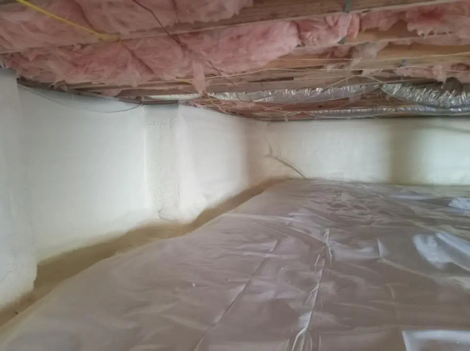 Crawl space encapsulation with closed-cell spray foam for Roof Maintenance in Columbia
